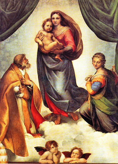 Raphael Sanzio, known as Raphael of Urbino, Italy - The Sistine Madonna, 1514.